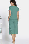 Zivame 2 Mile Fashion Knit Poly Capri Sets - Granite Green — thumbnail 4
